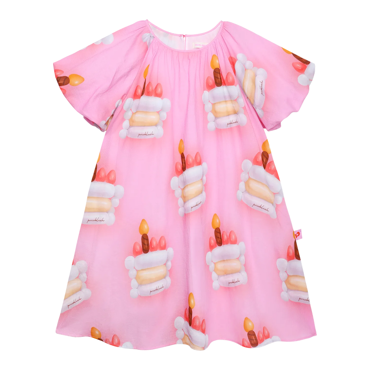 Poco Blush Balloon Cake Printed Dress
