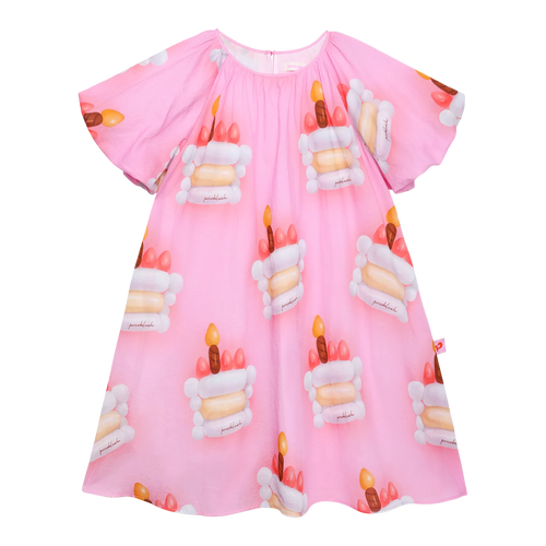 Balloon Cake Printed Dress by Poco Blush