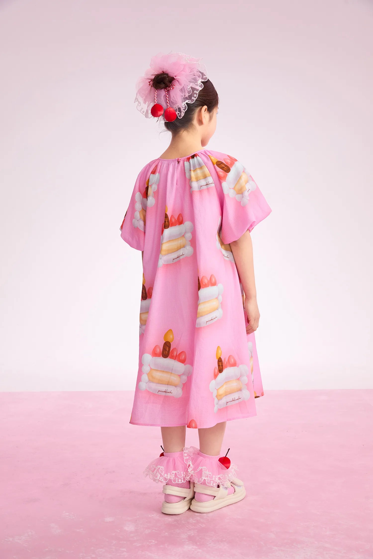 girls dress, candy pink [51], printed artwork, image 5