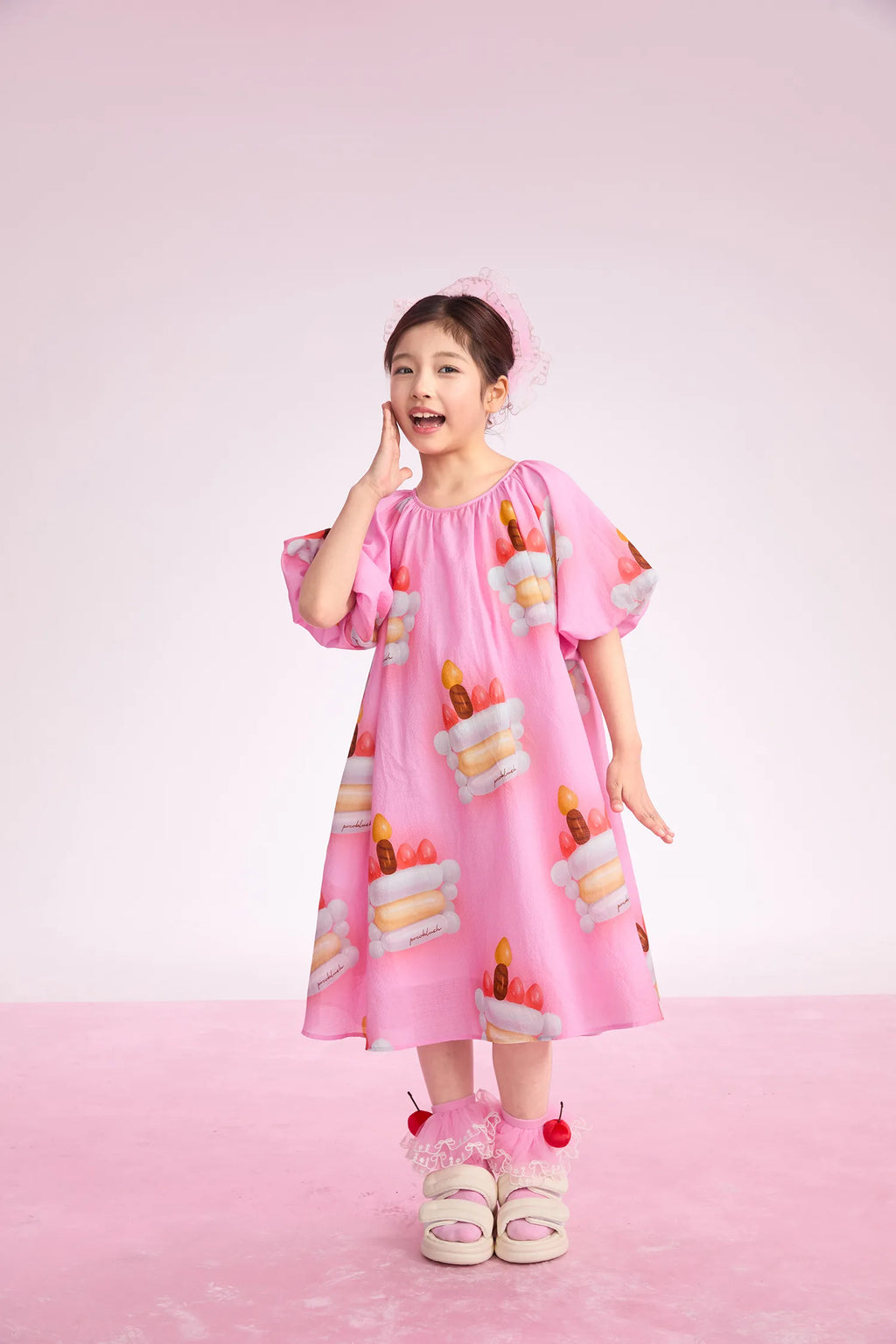 Balloon Cake Printed Dress by Poco Blush, image 7