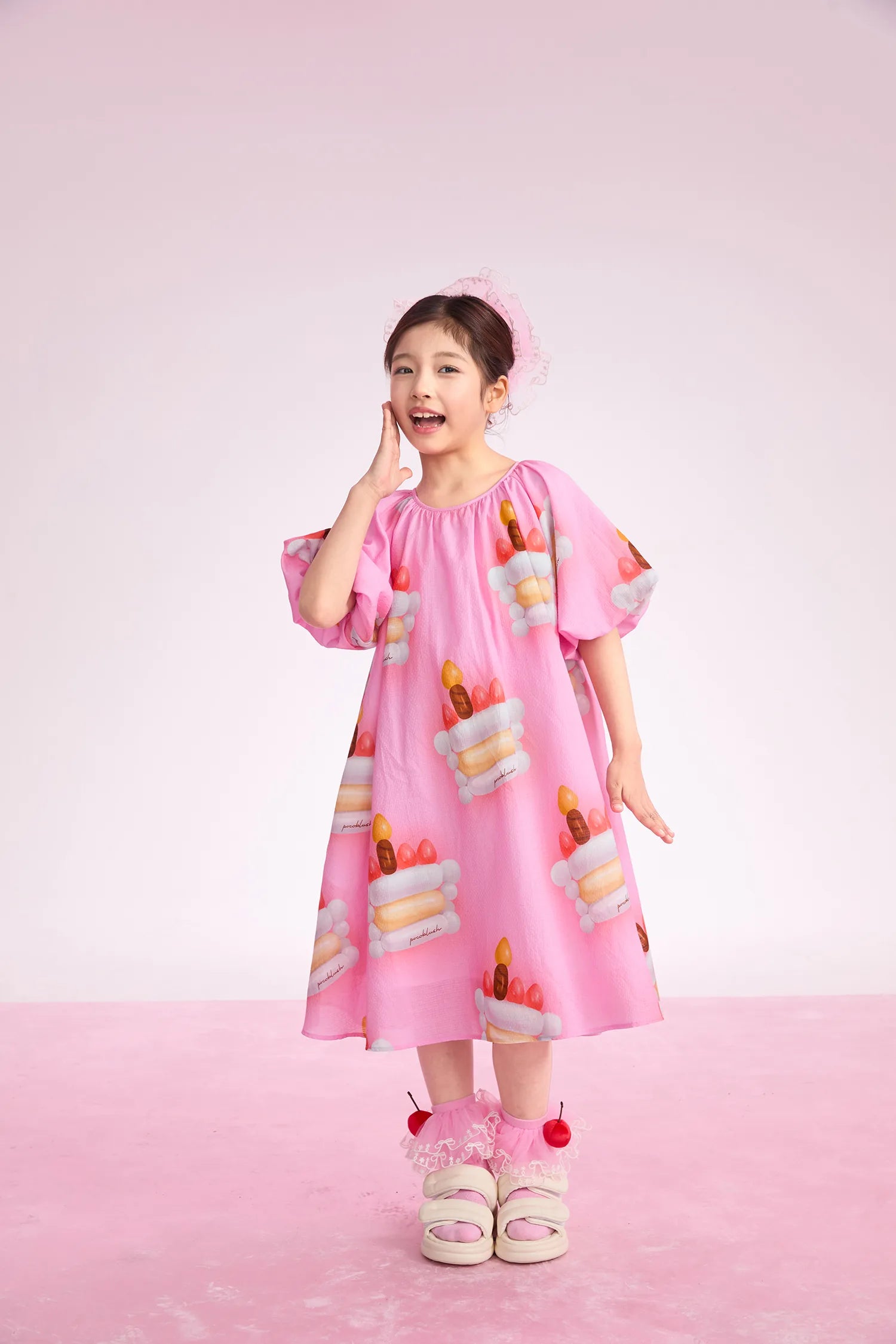 Balloon Cake Printed Dress by Poco Blush, image 7