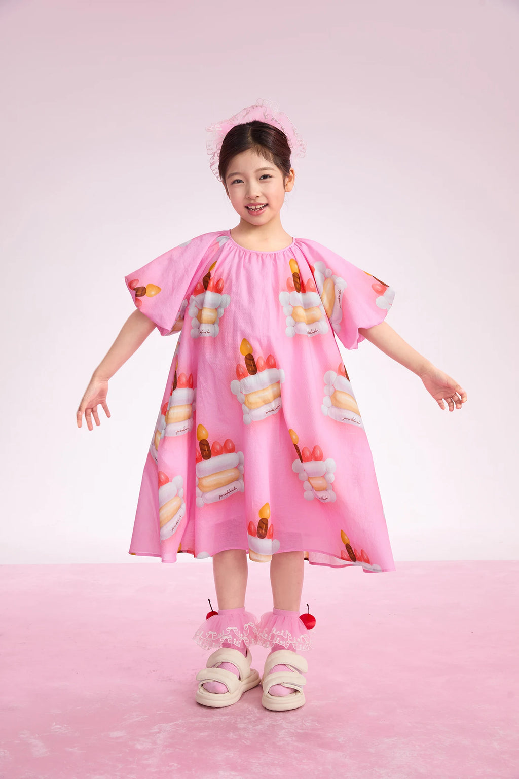 Balloon Cake Printed Dress by Poco Blush, image 8