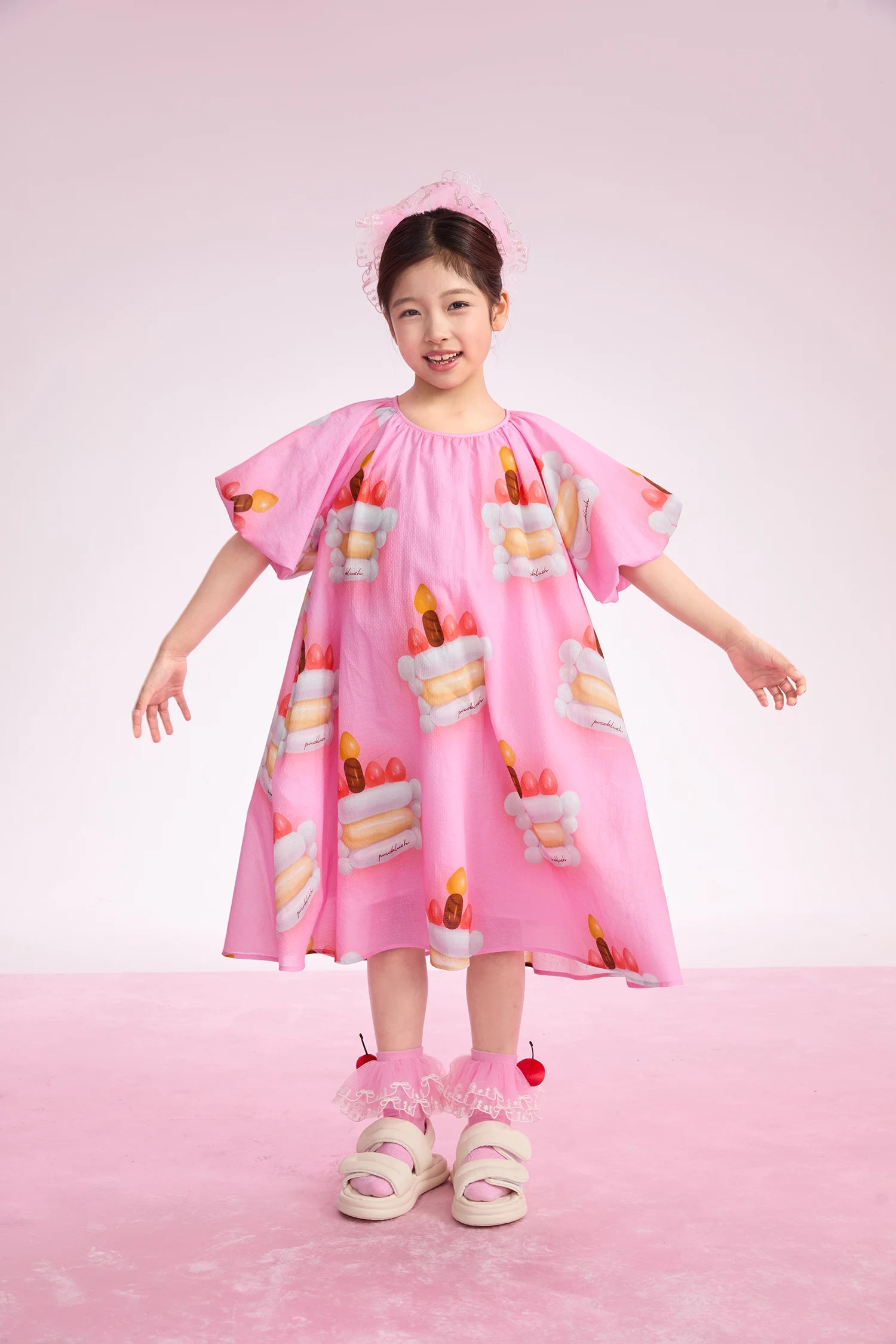 Balloon Cake Printed Dress by Poco Blush, image 8