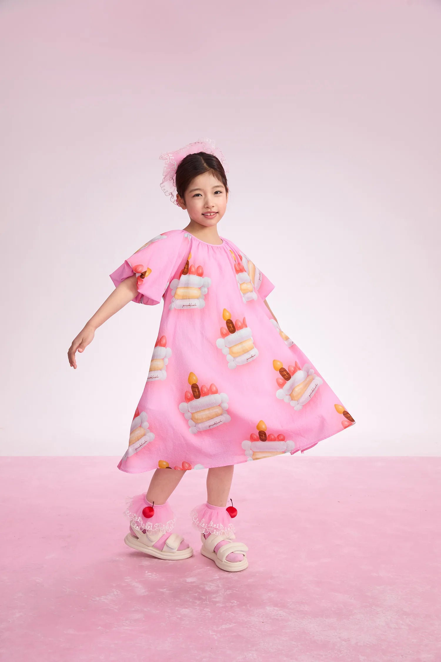 Balloon Cake Printed Dress by Poco Blush, image 9