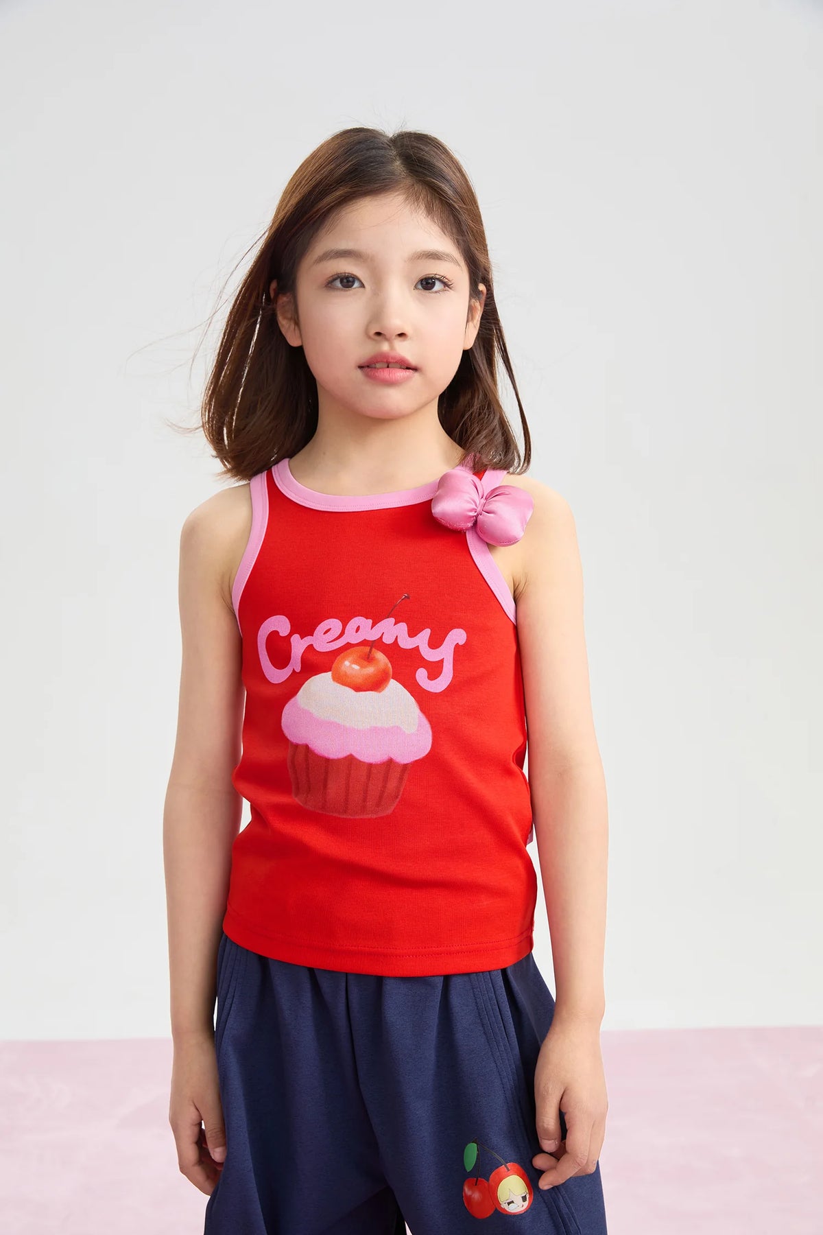 Cherry Cream Knitted Printed Tank Top by Poco Blush, image 6