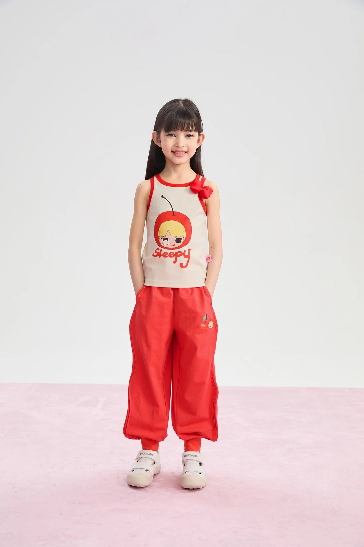 Cherry Cream Knitted Printed Tank Top by Poco Blush, image 5