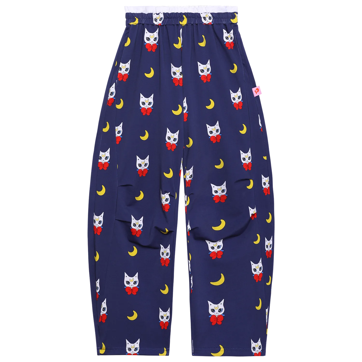 Meow Warrior Printed Knit Pants by Poco Blush