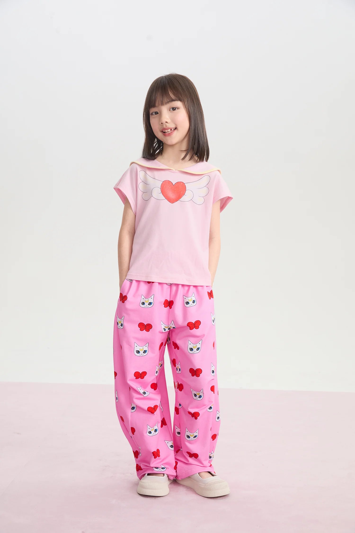 Meow Warrior Printed Knit Pants by Poco Blush, image 6