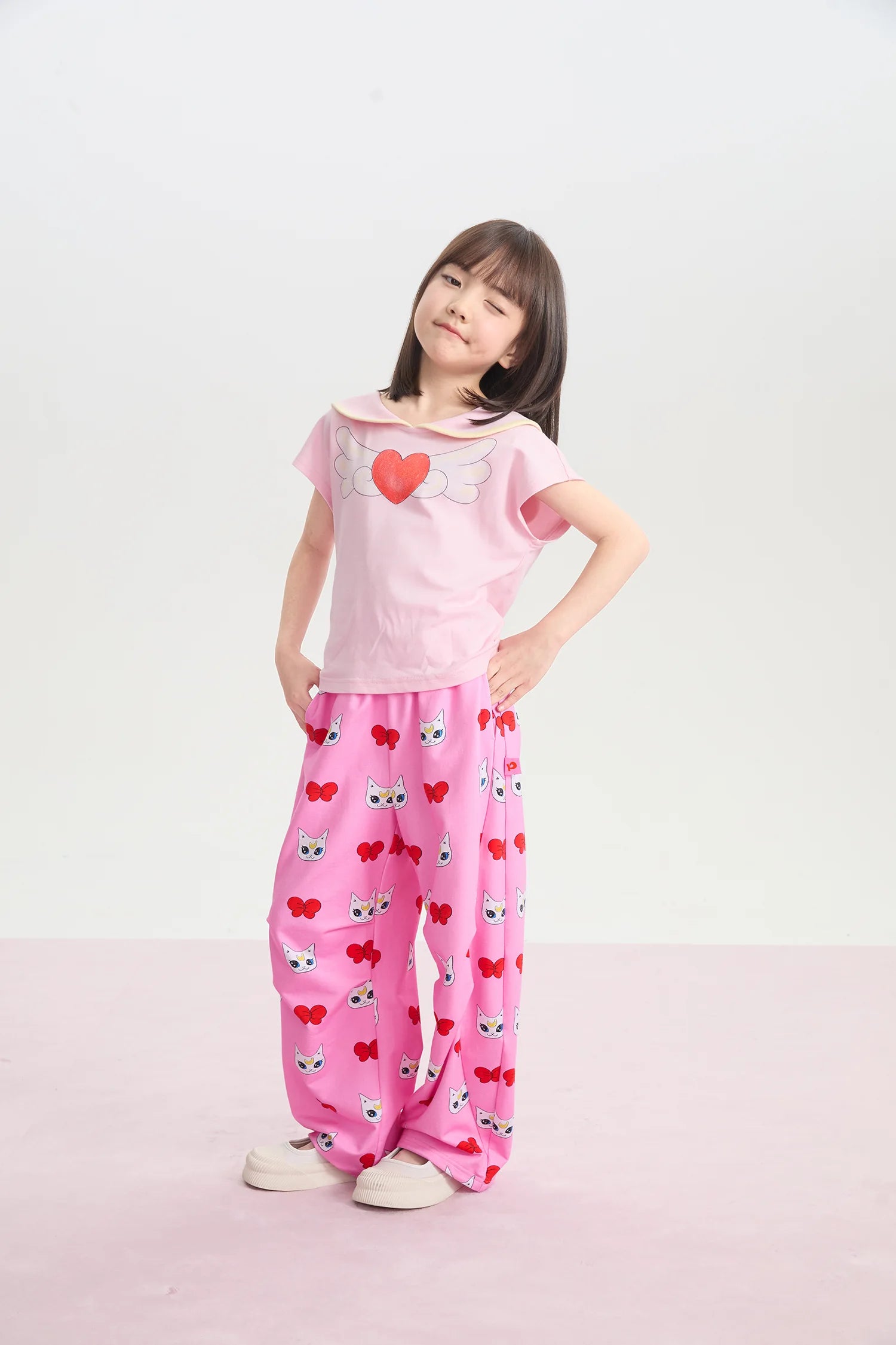 Meow Warrior Printed Knit Pants by Poco Blush, image 10