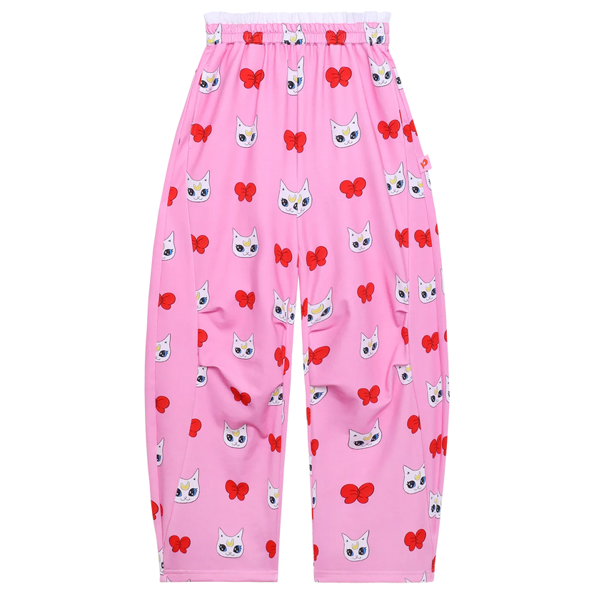 Meow Warrior Printed Knit Pants by Poco Blush, image 2