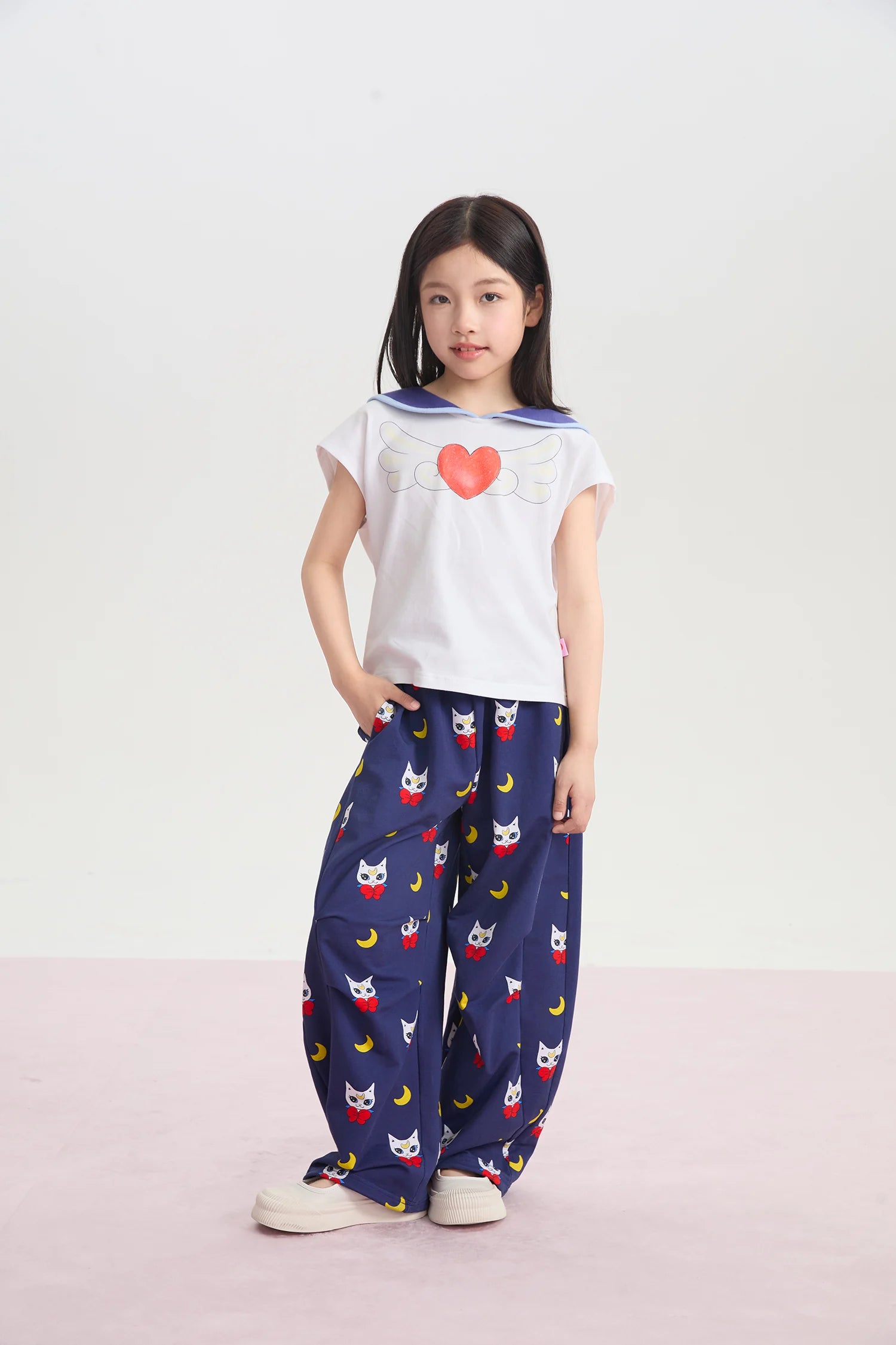 Meow Warrior Printed Knit Pants by Poco Blush, image 9