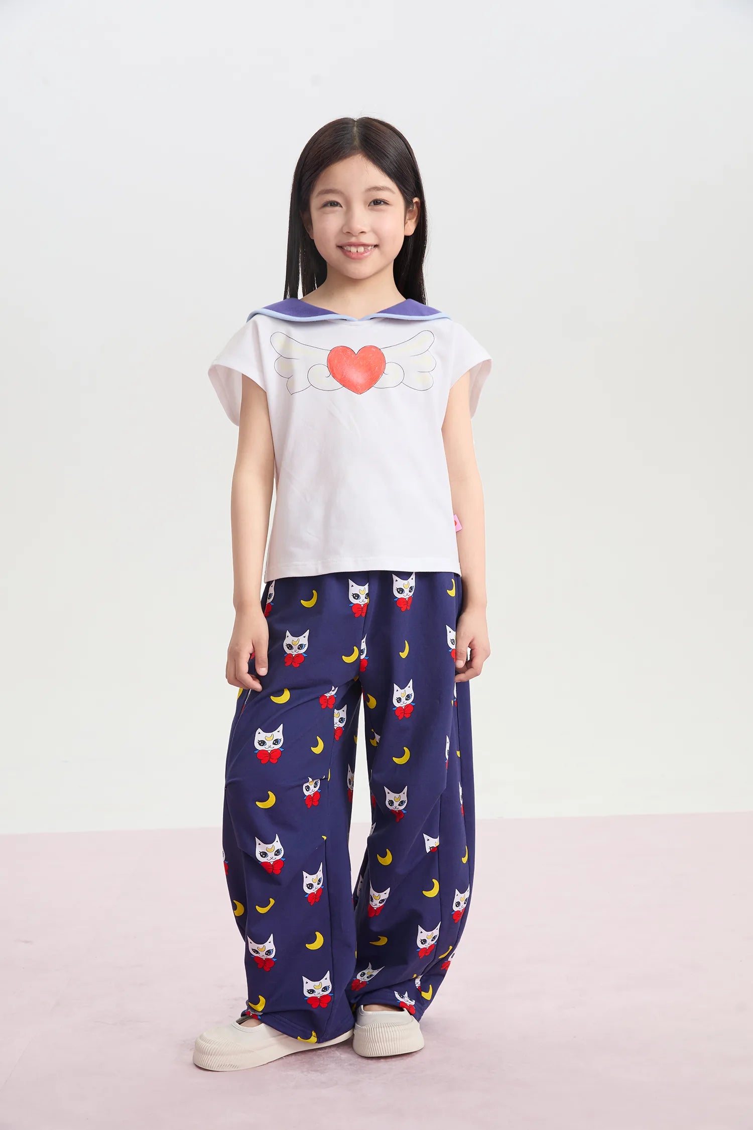 Meow Warrior Printed Knit Pants by Poco Blush, image 5