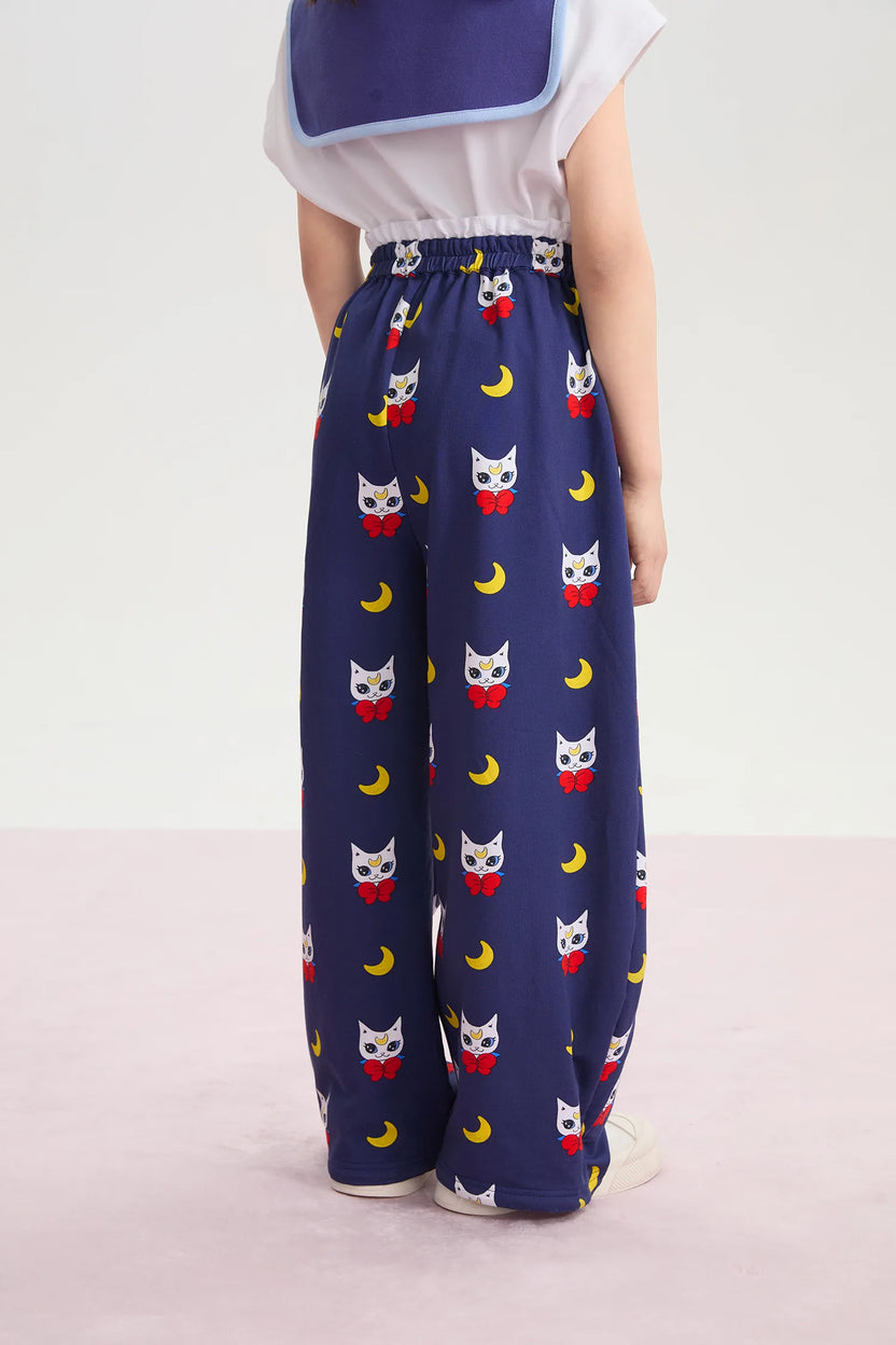 Meow Warrior Printed Knit Pants by Poco Blush, image 11