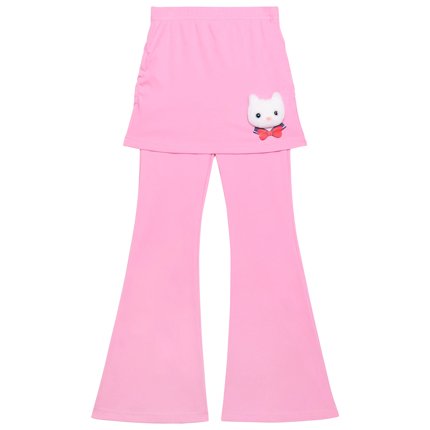 girls pants, navy [61] and candy pink [51], layered look, image 2