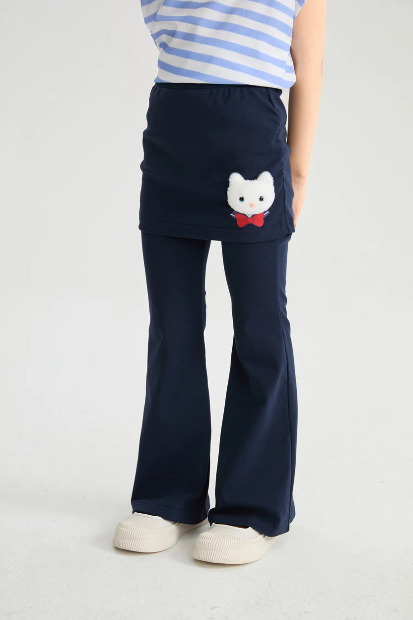 Kitty Warrior Layered Flared Trousers by Poco Blush, image 3
