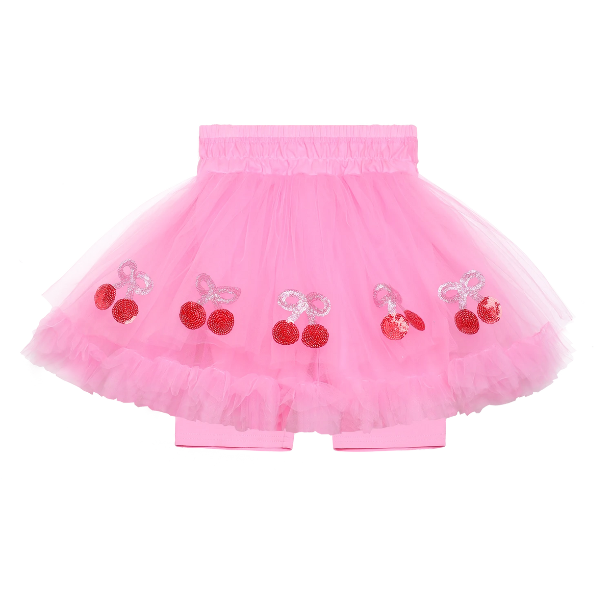Poco Blush Lucky Cherry Tulle Ballet Skirt Pink