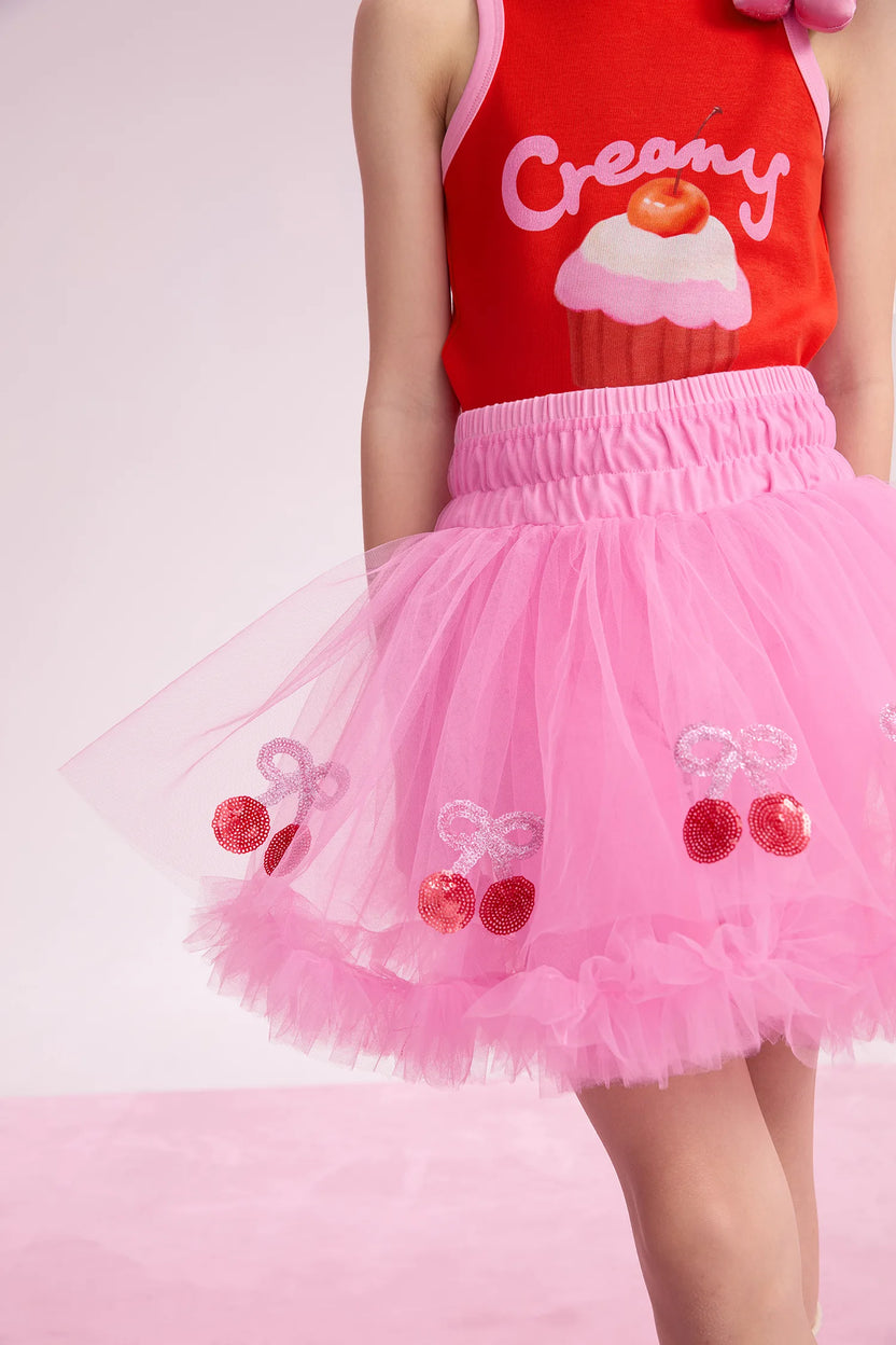 Lucky Cherry Tulle Ballet Skirt by Poco Blush, image 16