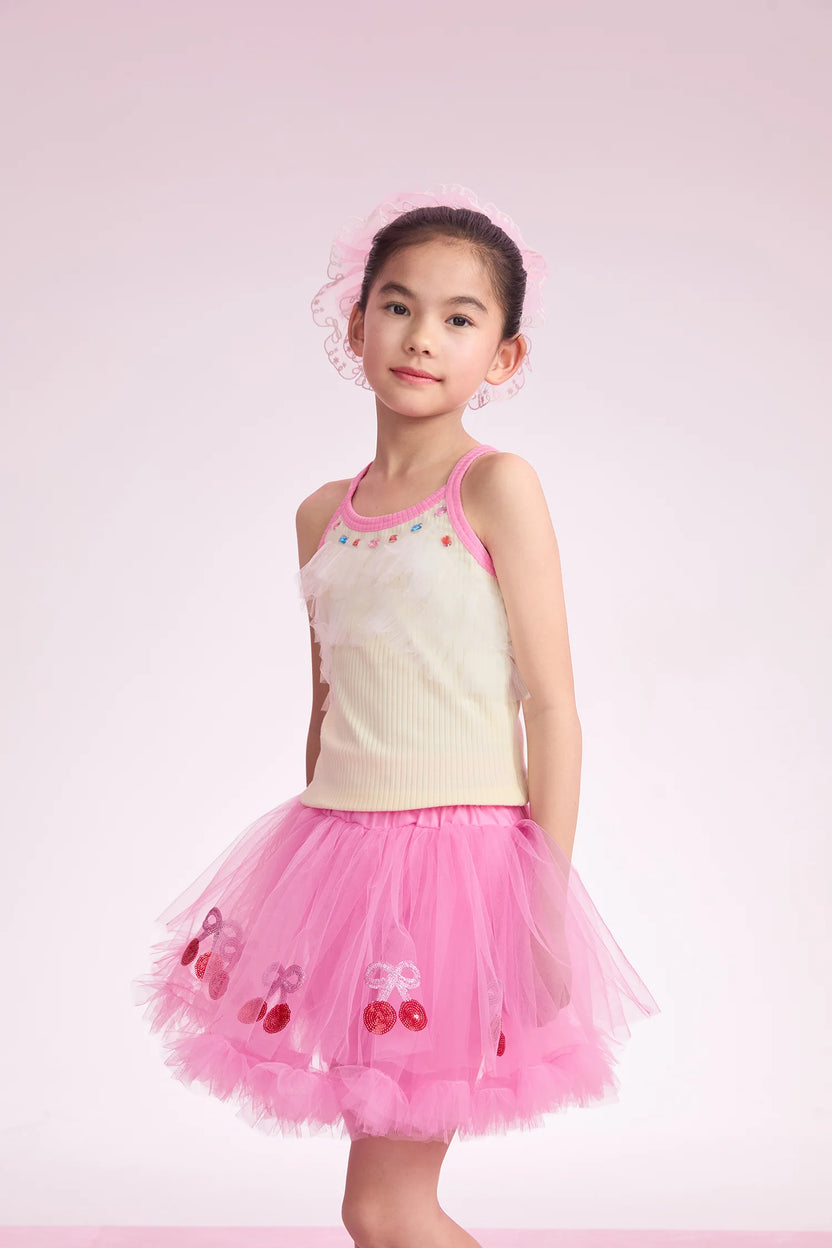 Lucky Cherry Tulle Ballet Skirt by Poco Blush, image 10