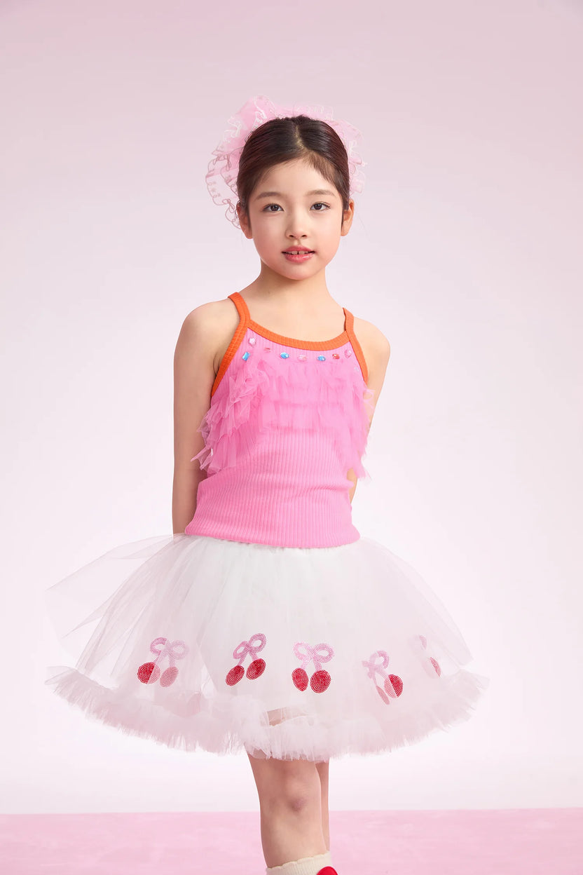Lucky Cherry Tulle Ballet Skirt by Poco Blush, image 7