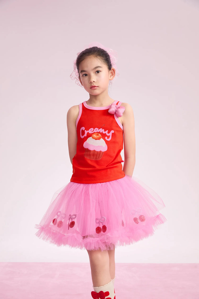 Lucky Cherry Tulle Ballet Skirt by Poco Blush, image 8