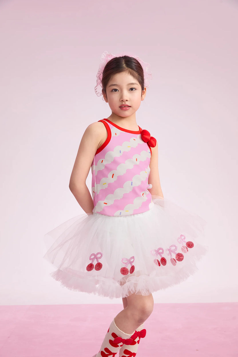 Lucky Cherry Tulle Ballet Skirt by Poco Blush, image 9