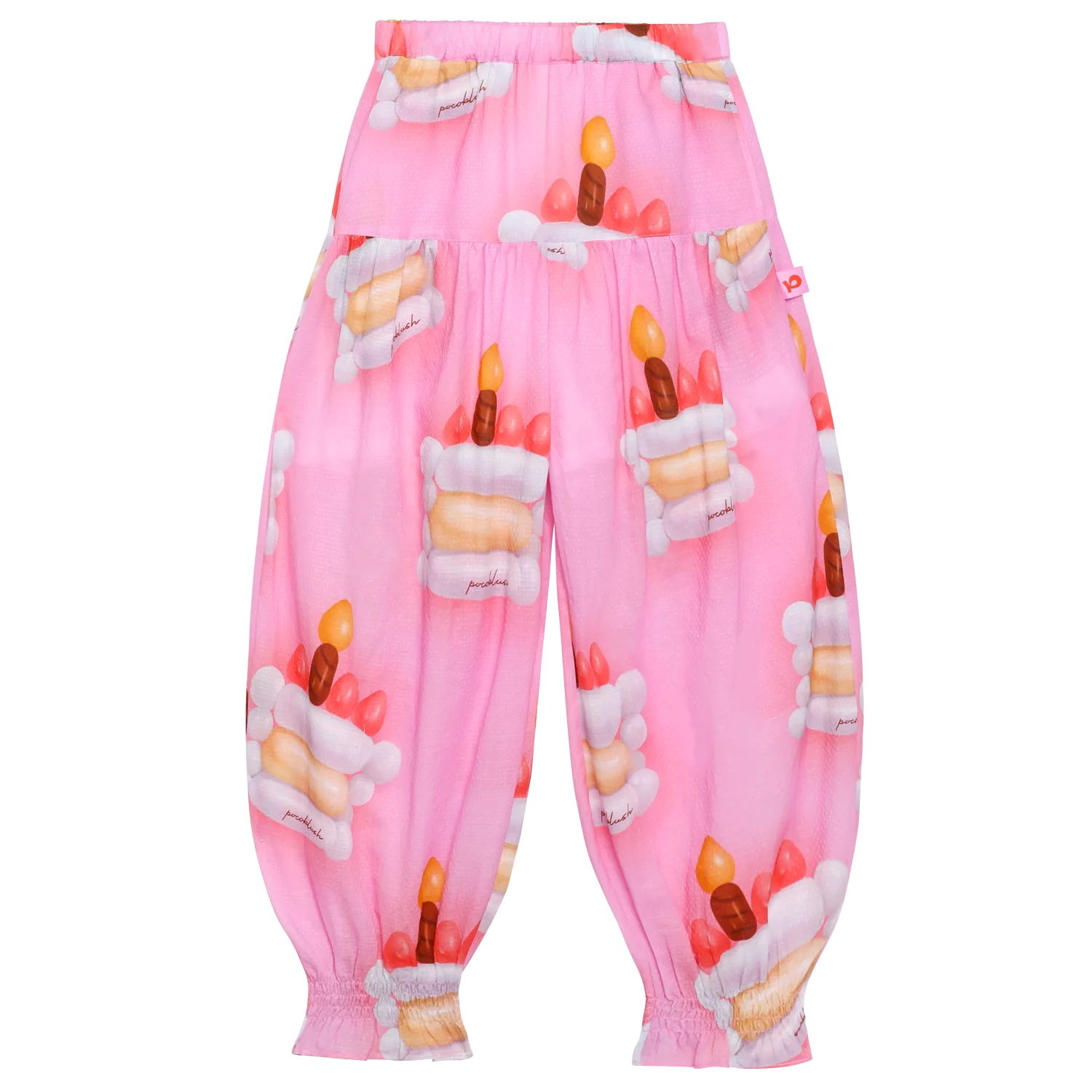 Balloon Cake Smocked-Hem Summer Pants by Poco Blush