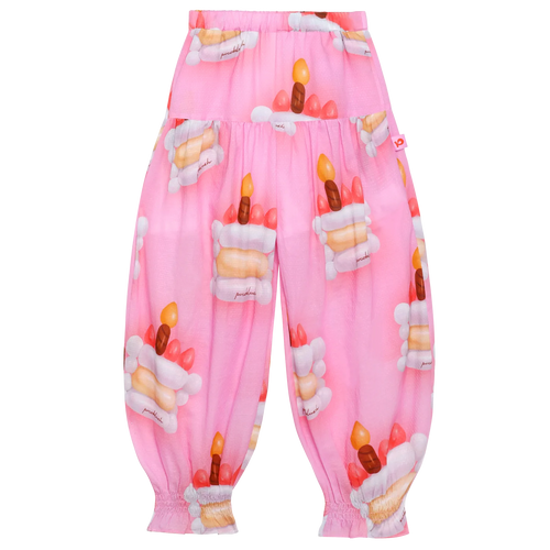 Balloon Cake Smocked-Hem Summer Pants by Poco Blush
