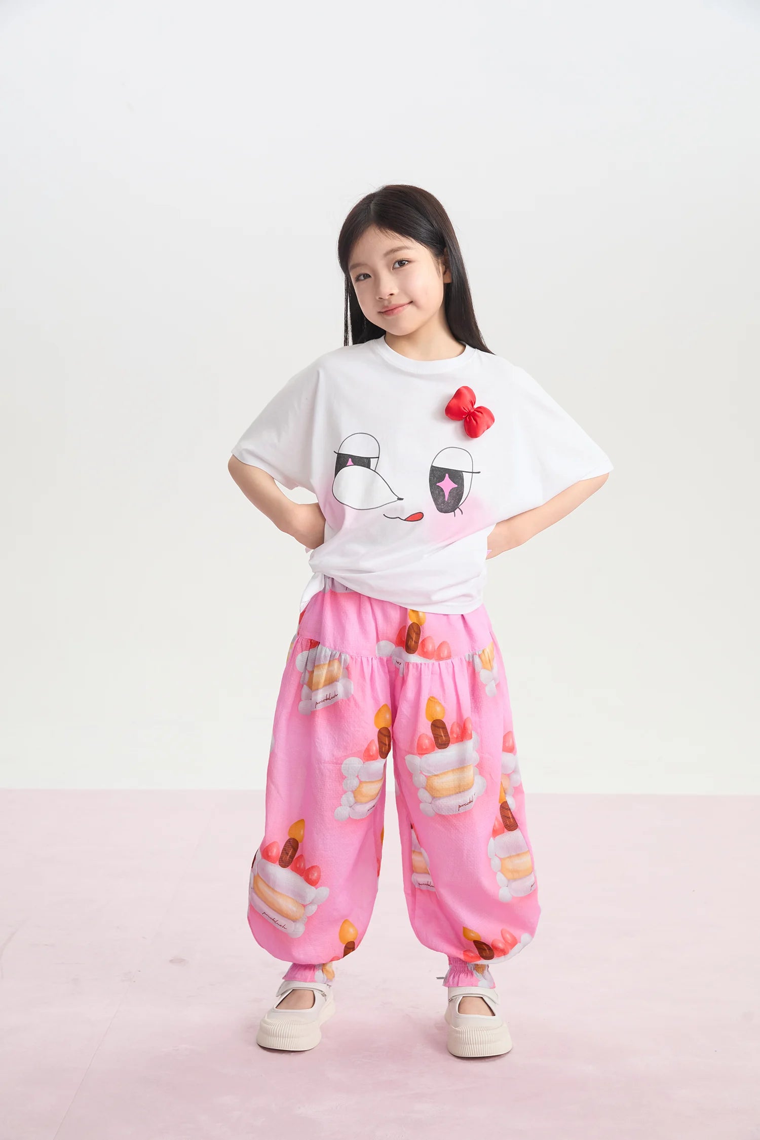 Balloon Cake Smocked-Hem Summer Pants by Poco Blush, image 7