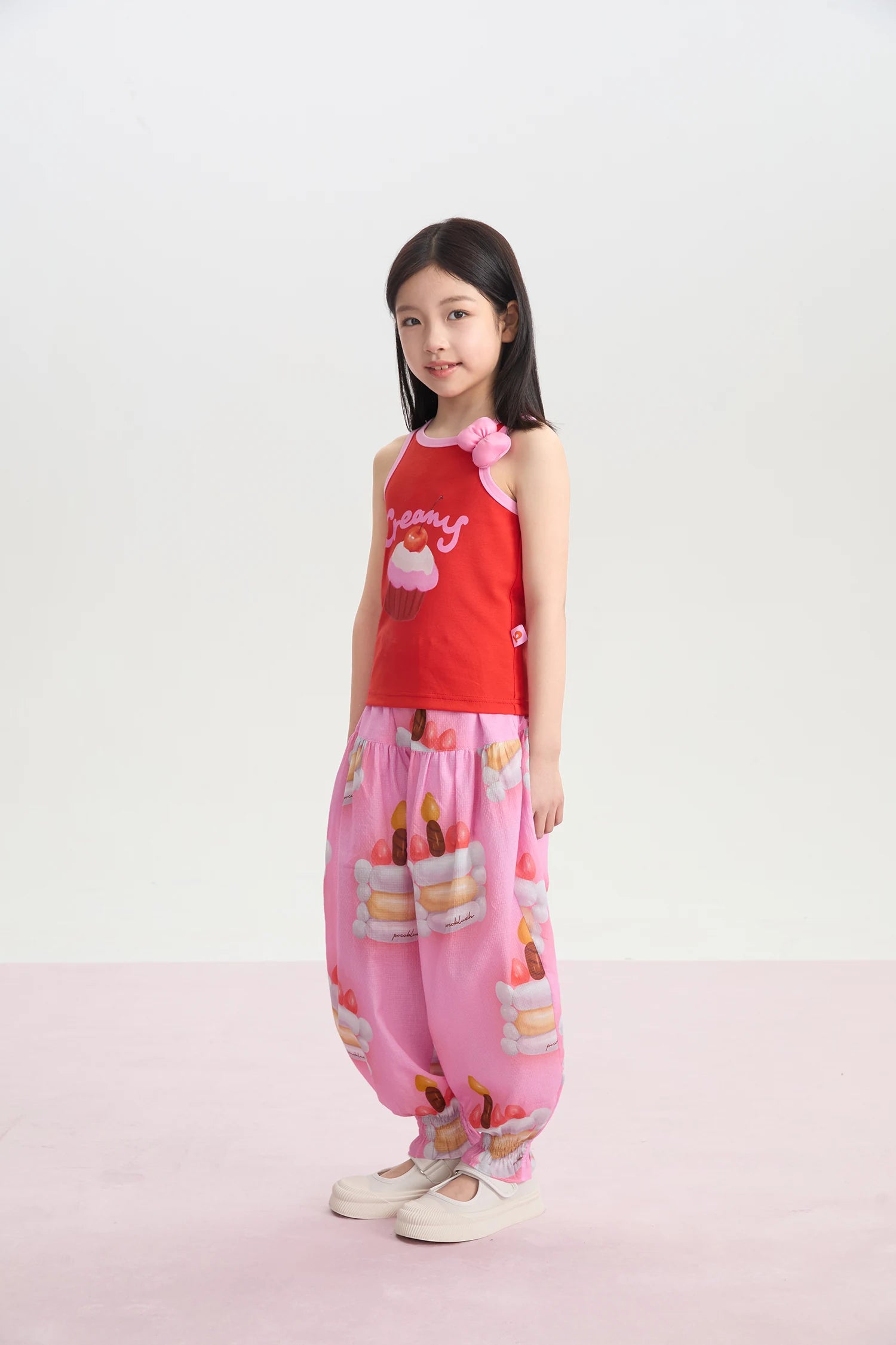 Balloon Cake Smocked-Hem Summer Pants by Poco Blush, image 9