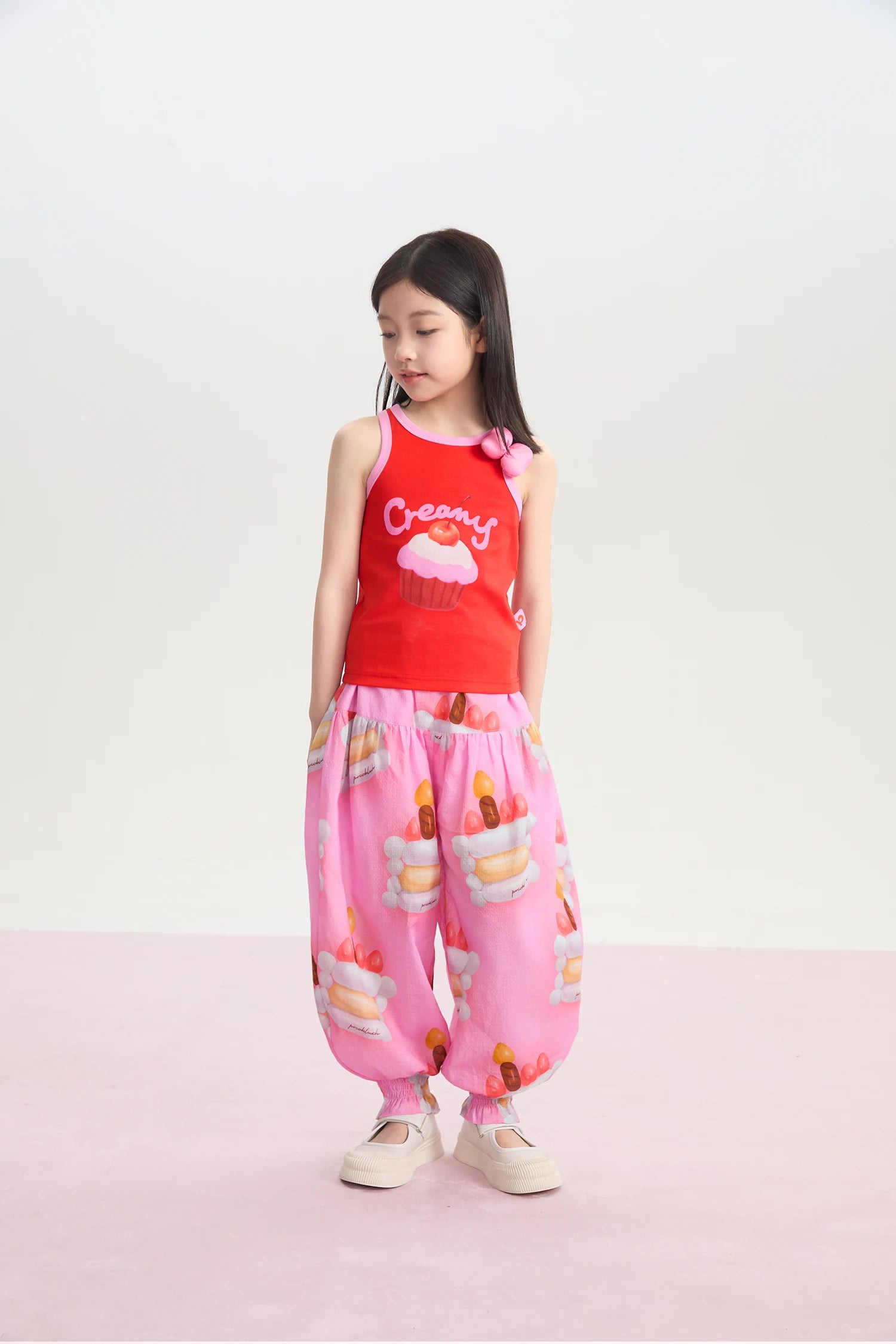 Balloon Cake Smocked-Hem Summer Pants by Poco Blush, image 5