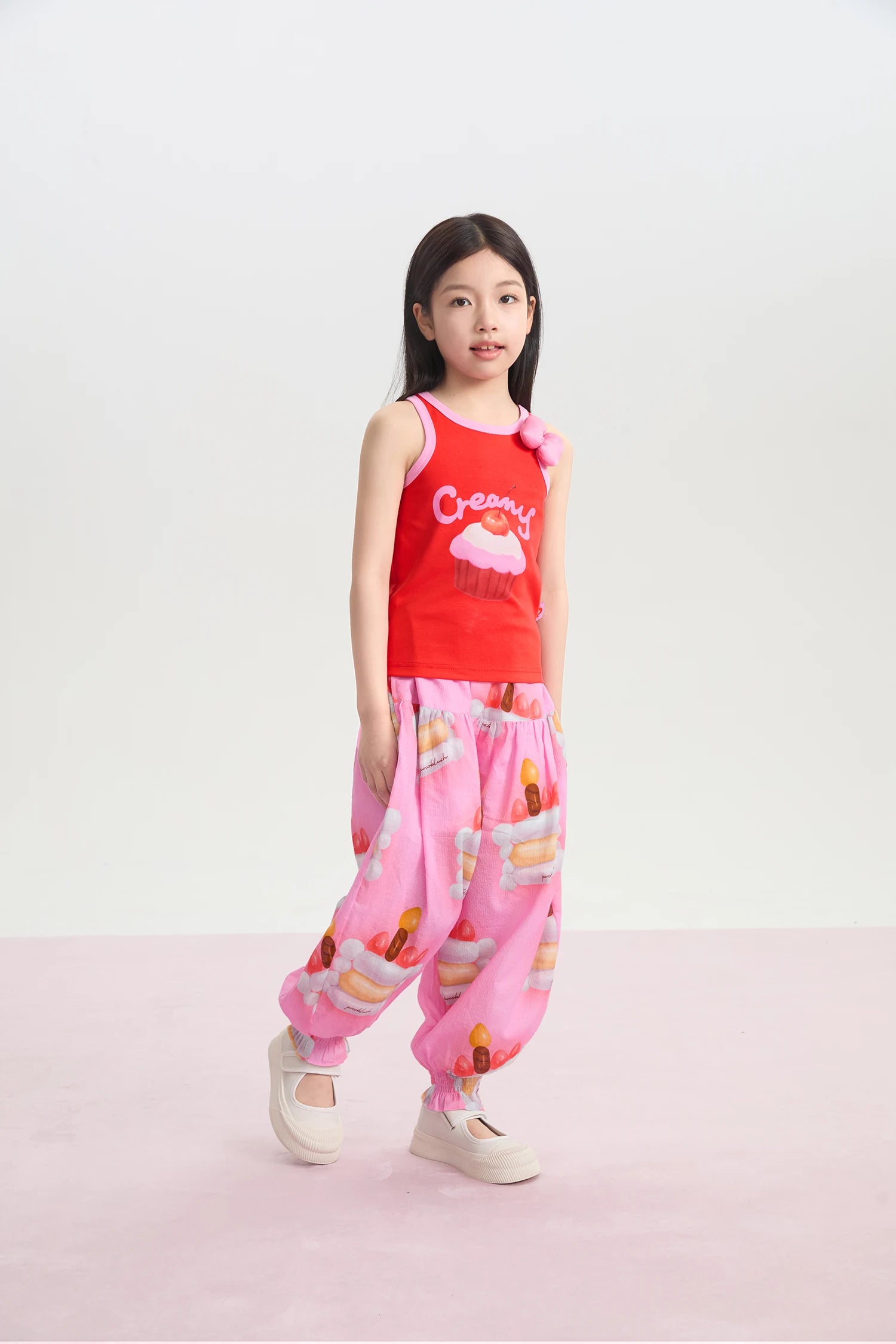 Balloon Cake Smocked-Hem Summer Pants by Poco Blush, image 11