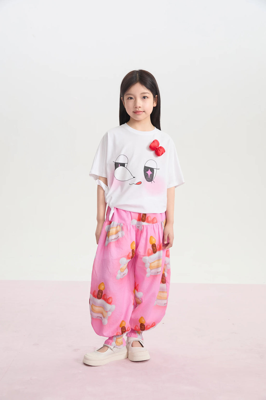 Balloon Cake Smocked-Hem Summer Pants by Poco Blush, image 3