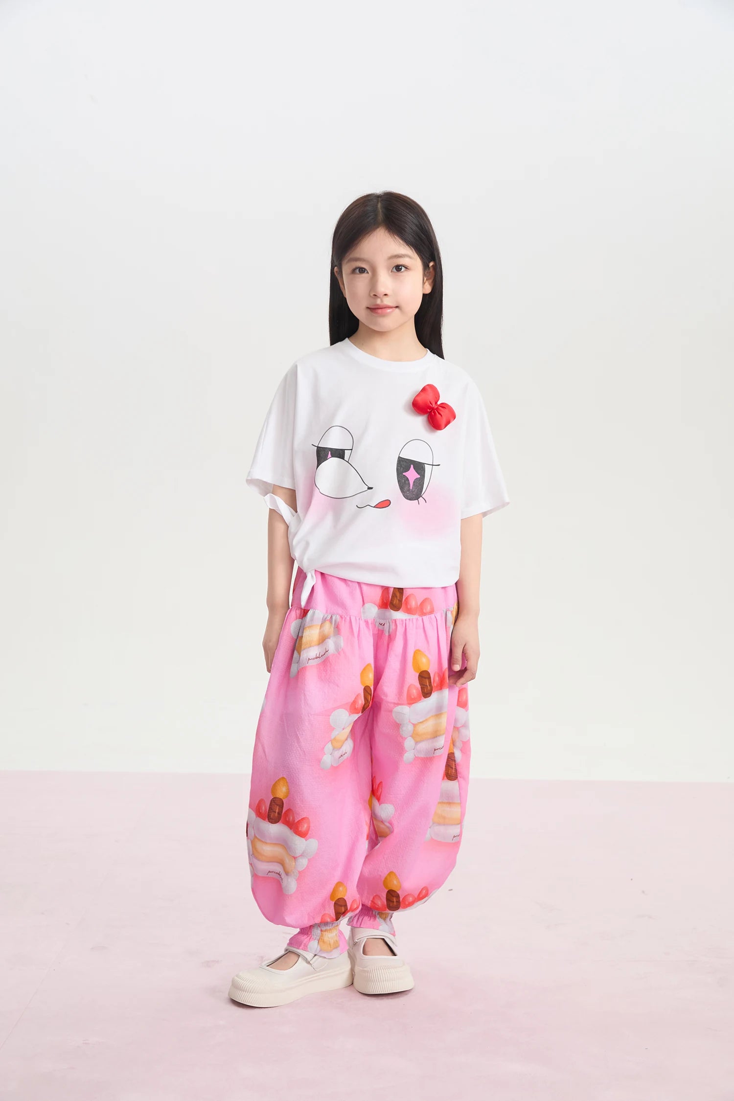 Balloon Cake Smocked-Hem Summer Pants by Poco Blush, image 3