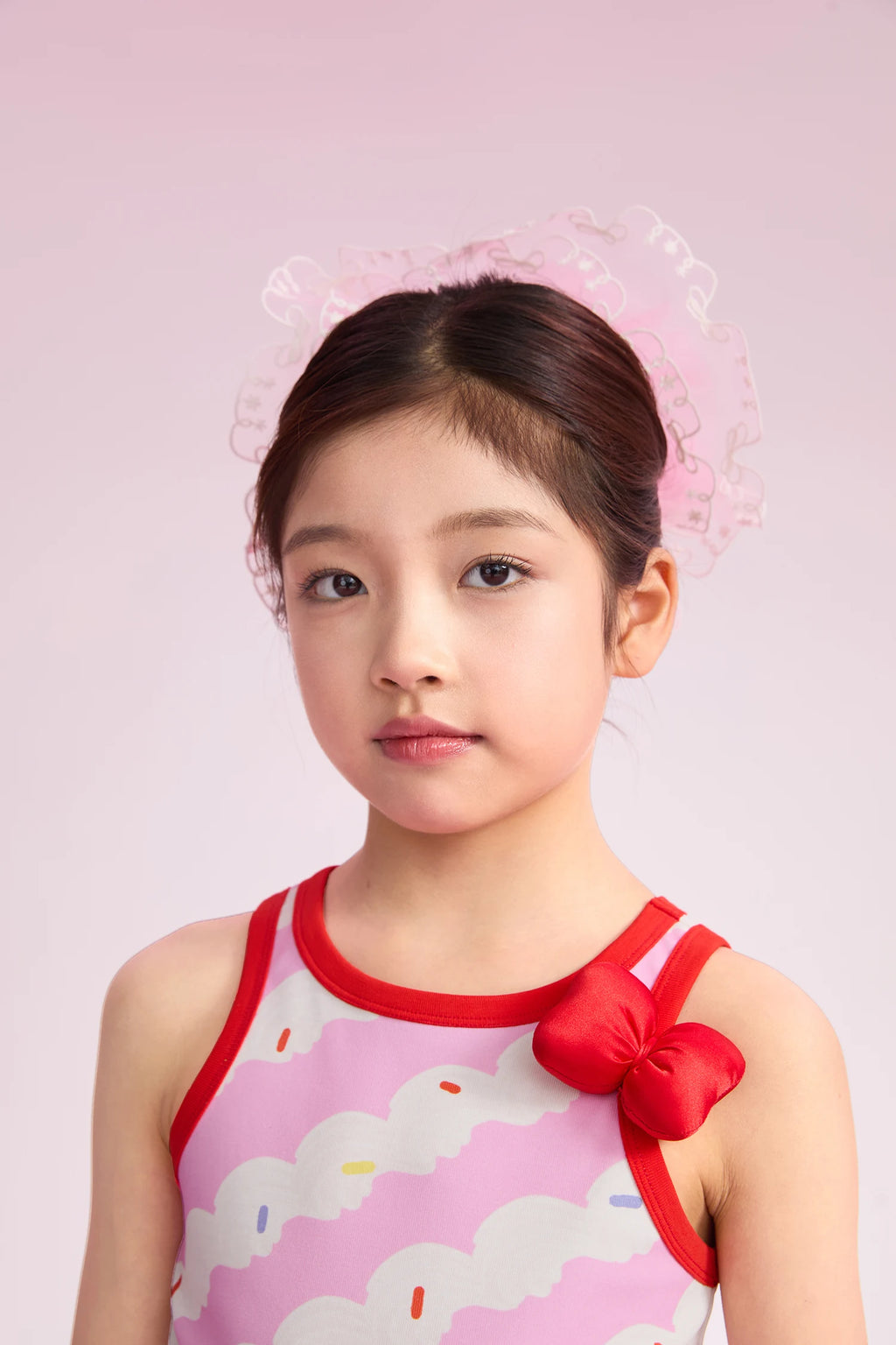 Poco Blush Lucky Cherry Embroidered Scrunchie