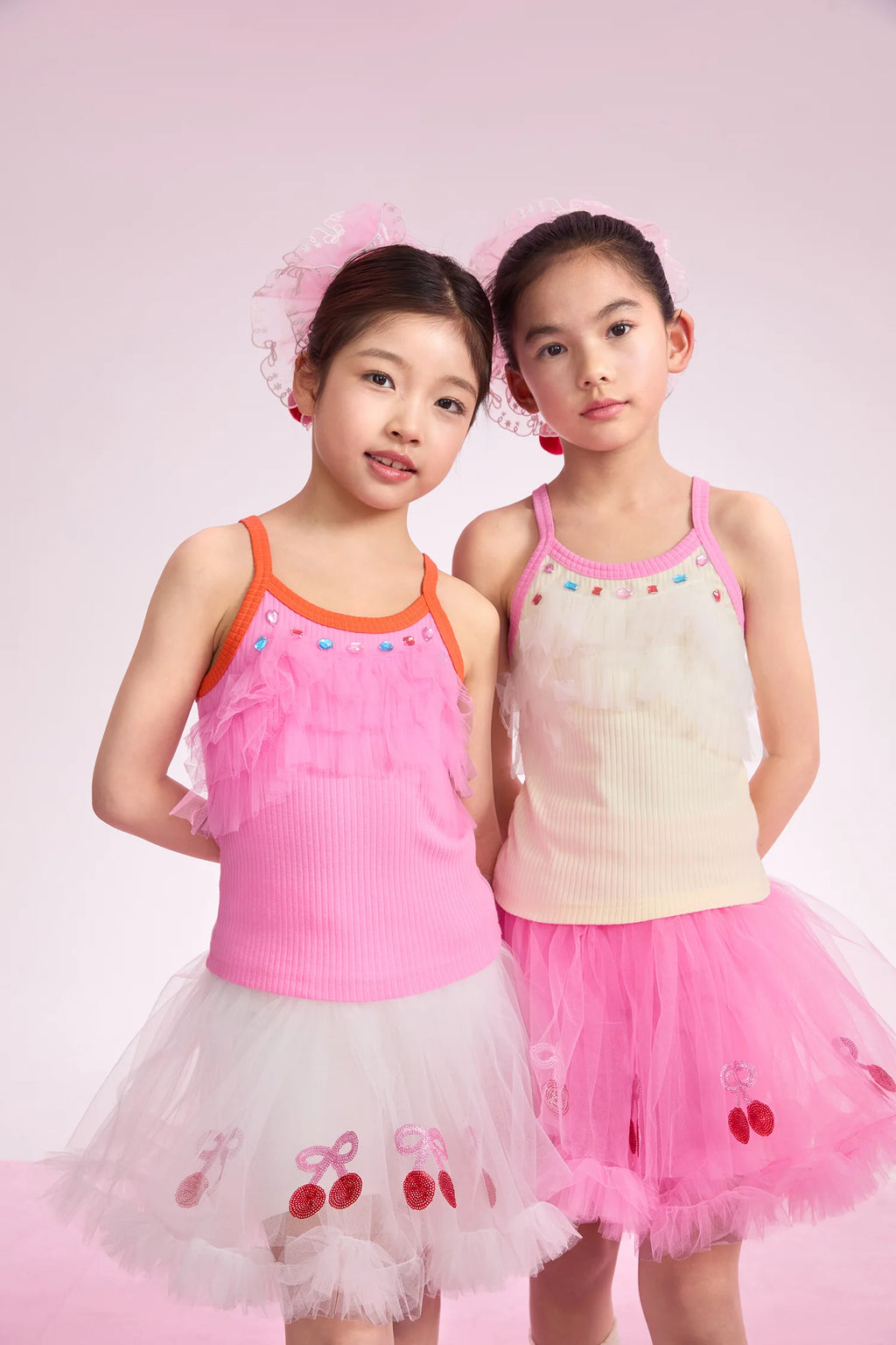 Poco Blush Lucky Cherry Embroidered Scrunchie