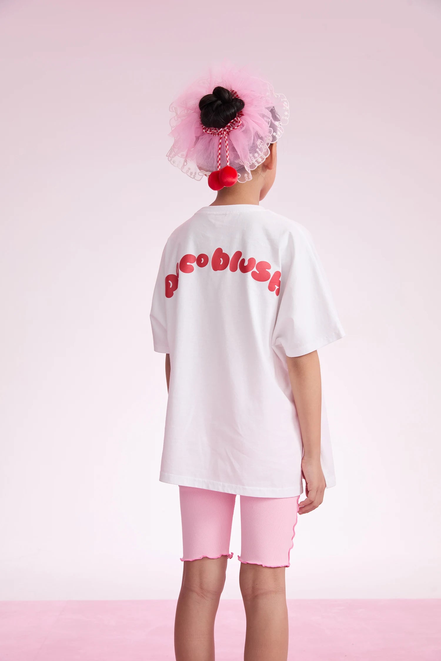 Poco Blush Lucky Cherry Embroidered Scrunchie