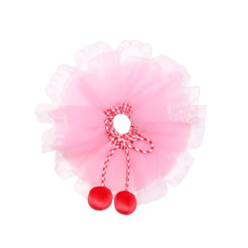 Lucky Cherry Embroidered Scrunchie by Poco Blush