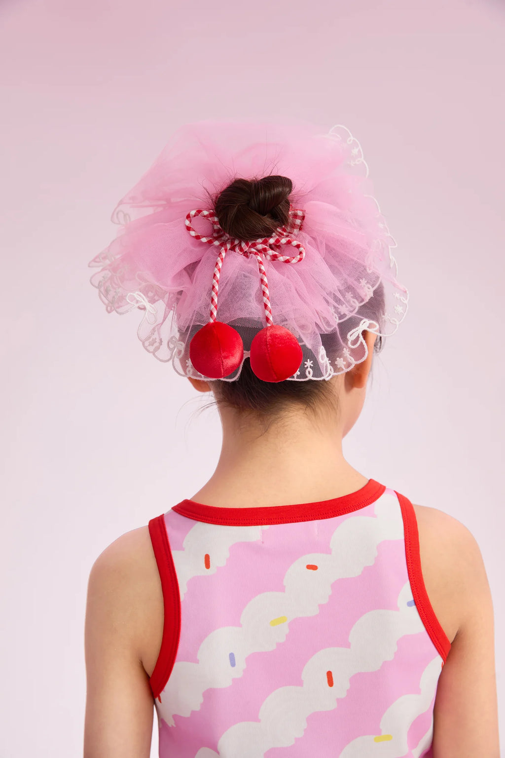 Poco Blush Lucky Cherry Embroidered Scrunchie
