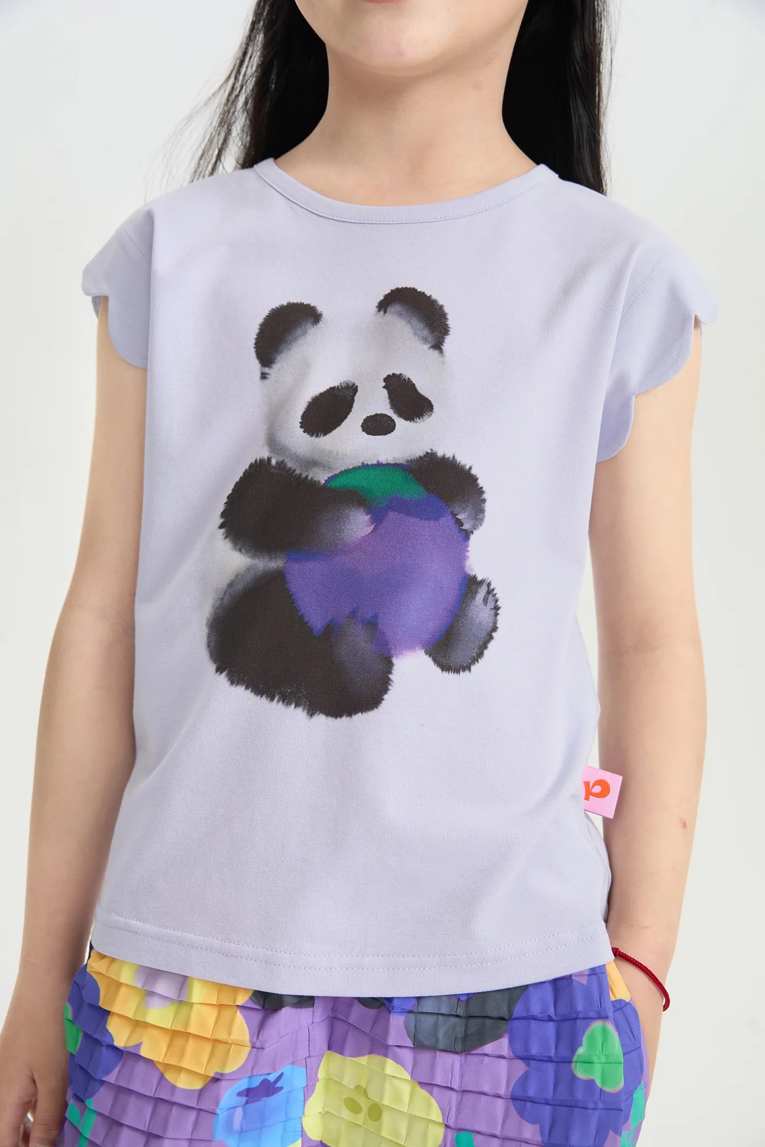 Panda Ink-Wash Flutter Tee by Poco Blush, image 4