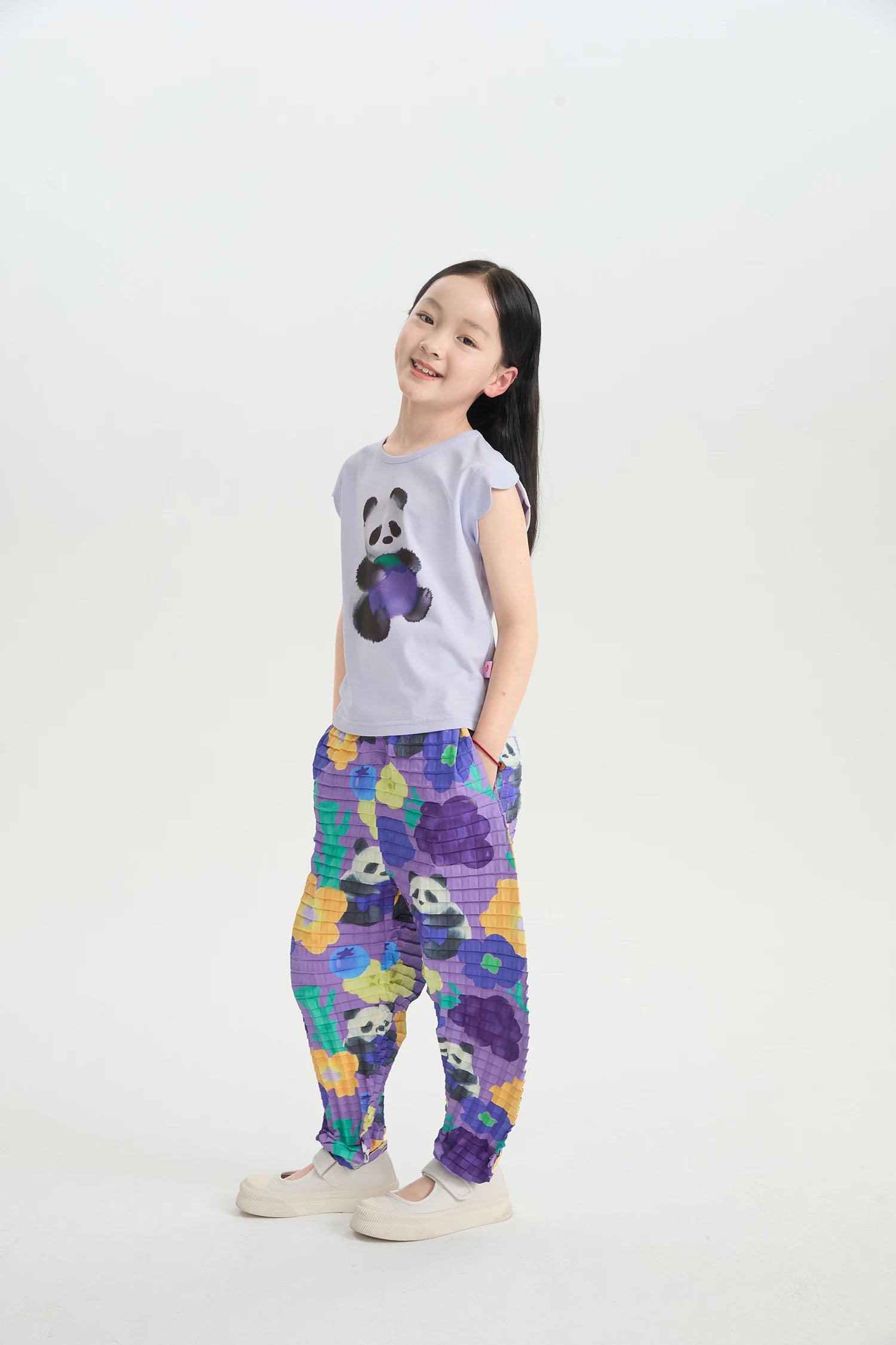Panda Ink-Wash Flutter Tee by Poco Blush, image 5