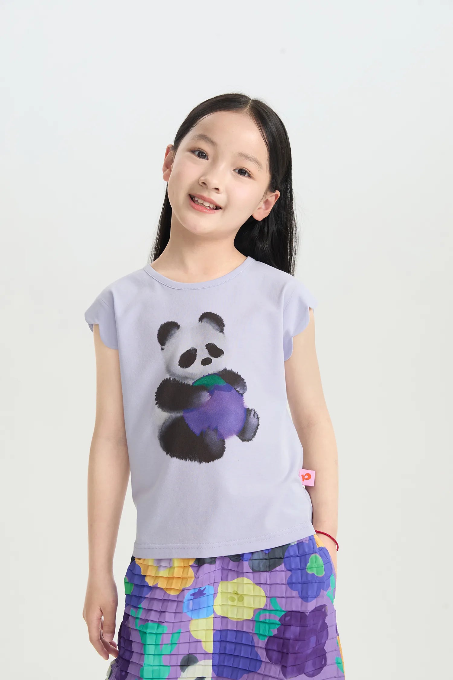 Panda Ink-Wash Flutter Tee by Poco Blush, image 2