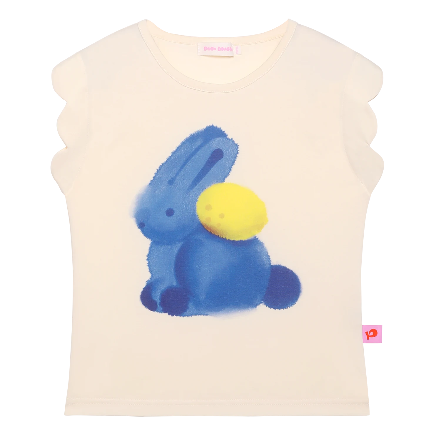 Bunny Ink-Wash Flutter Tee by Poco Blush