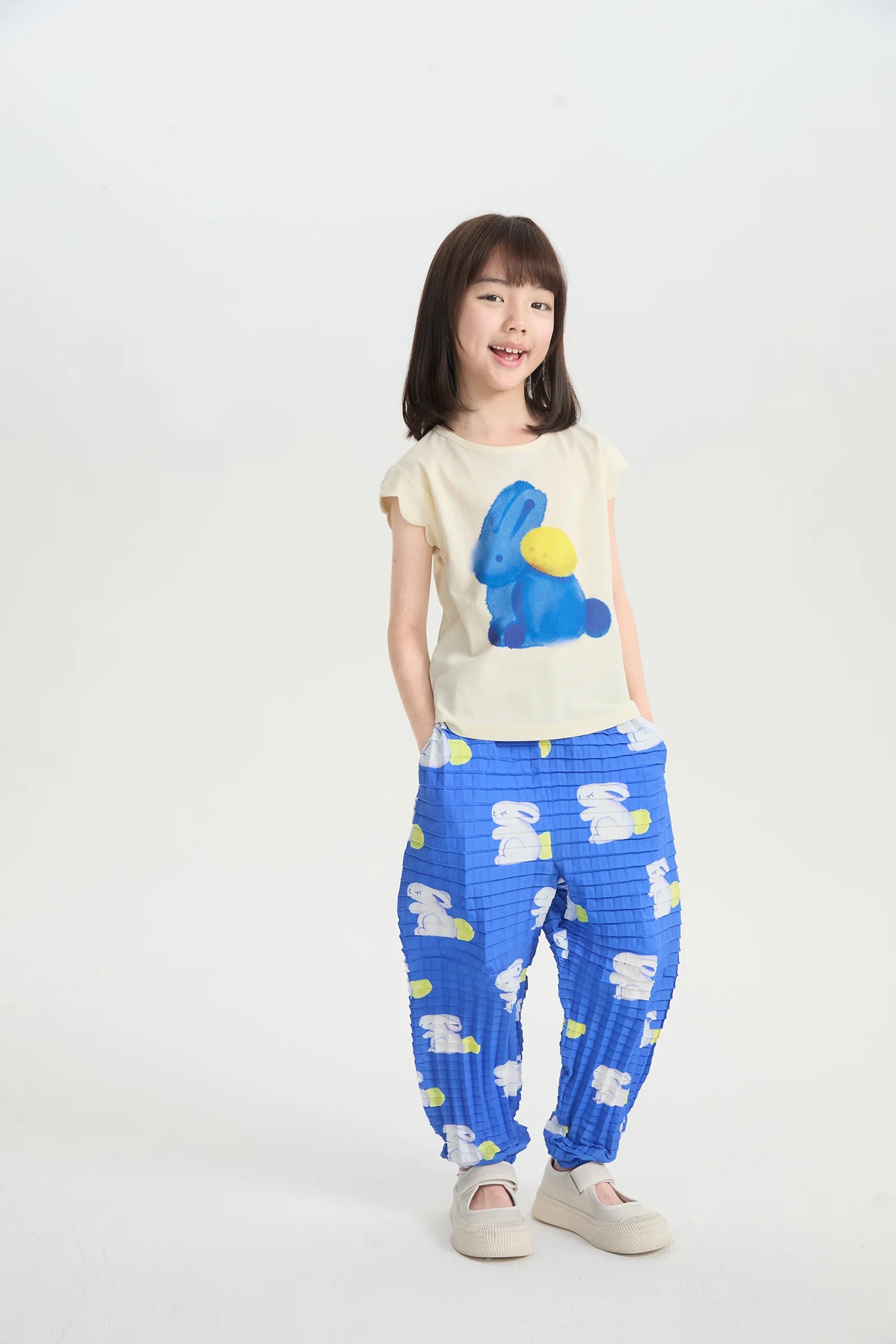 Bunny Ink-Wash Flutter Tee by Poco Blush, image 3