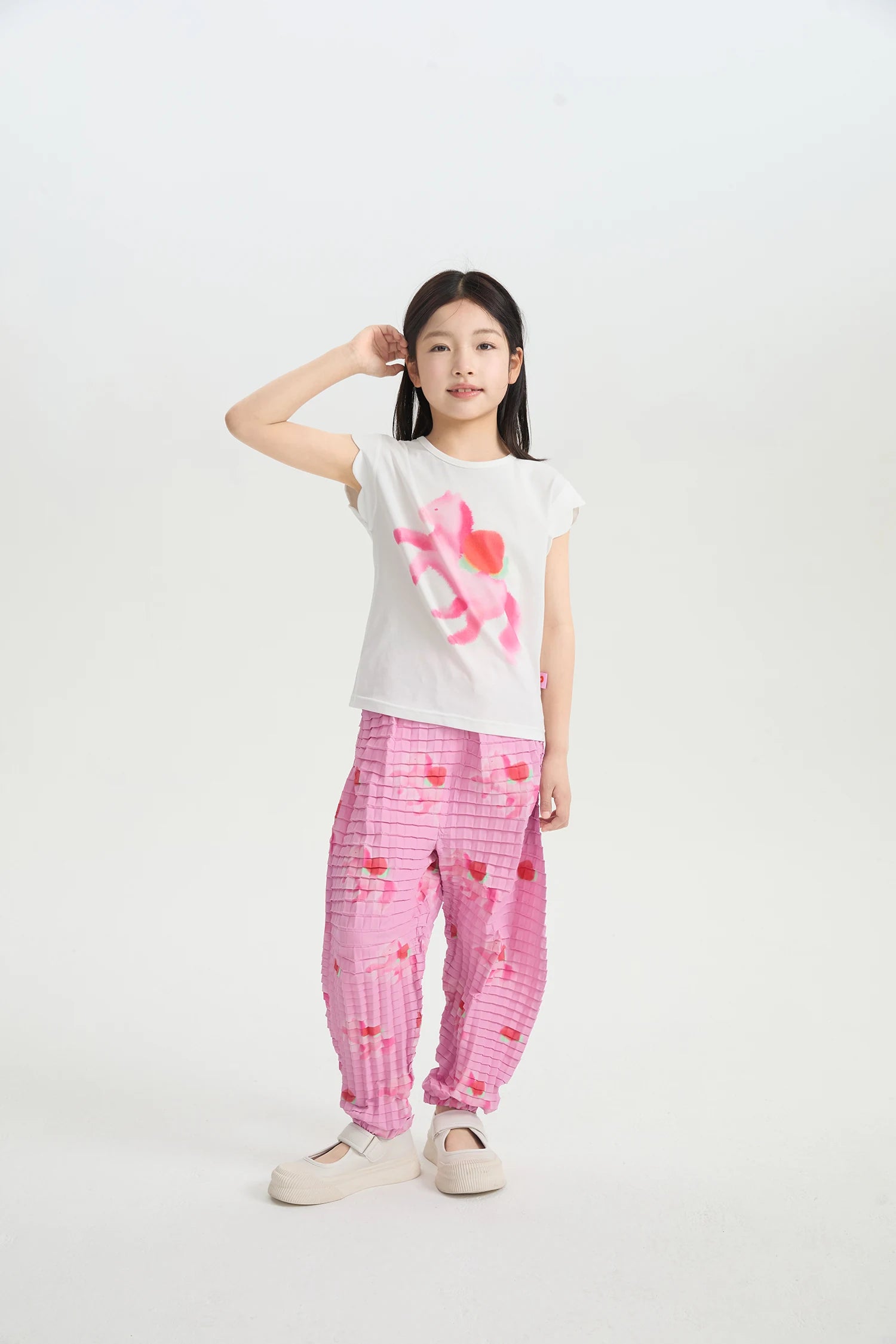 Pony Ink-Wash Flutter Tee by Poco Blush, image 5