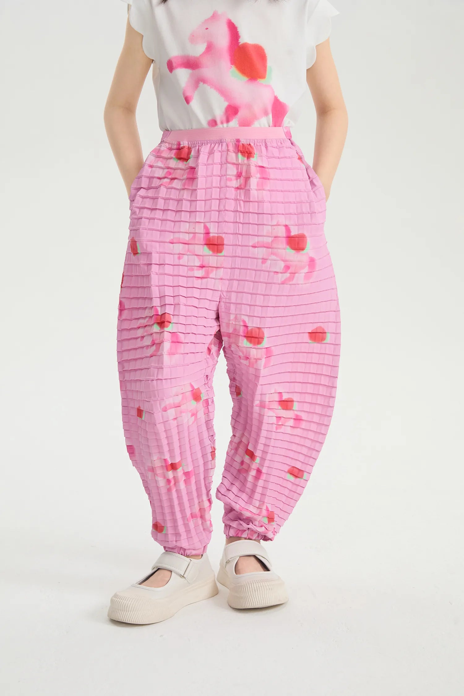 Pony Duang Duang Pleated Pants by Poco Blush, image 2