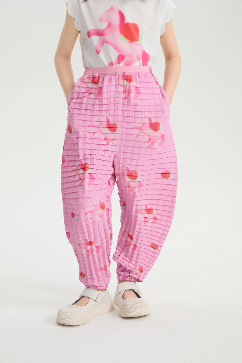Pony Duang Duang Pleated Pants by Poco Blush, image 2
