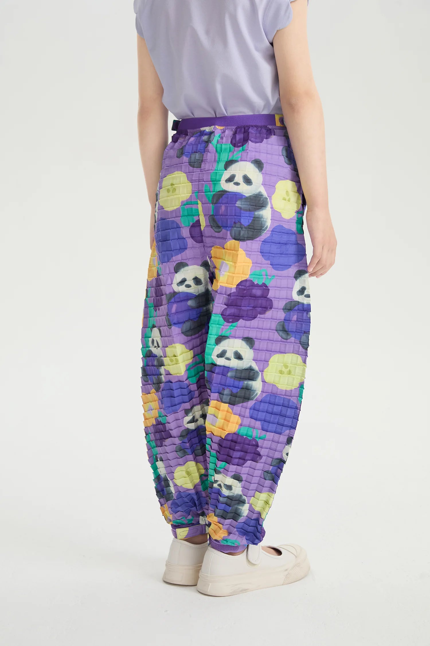 Panda Duang Duang Pleated Pants by Poco Blush, image 3