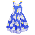 Klein Blue Bunny Reversible Printed Dress by Poco Blush
