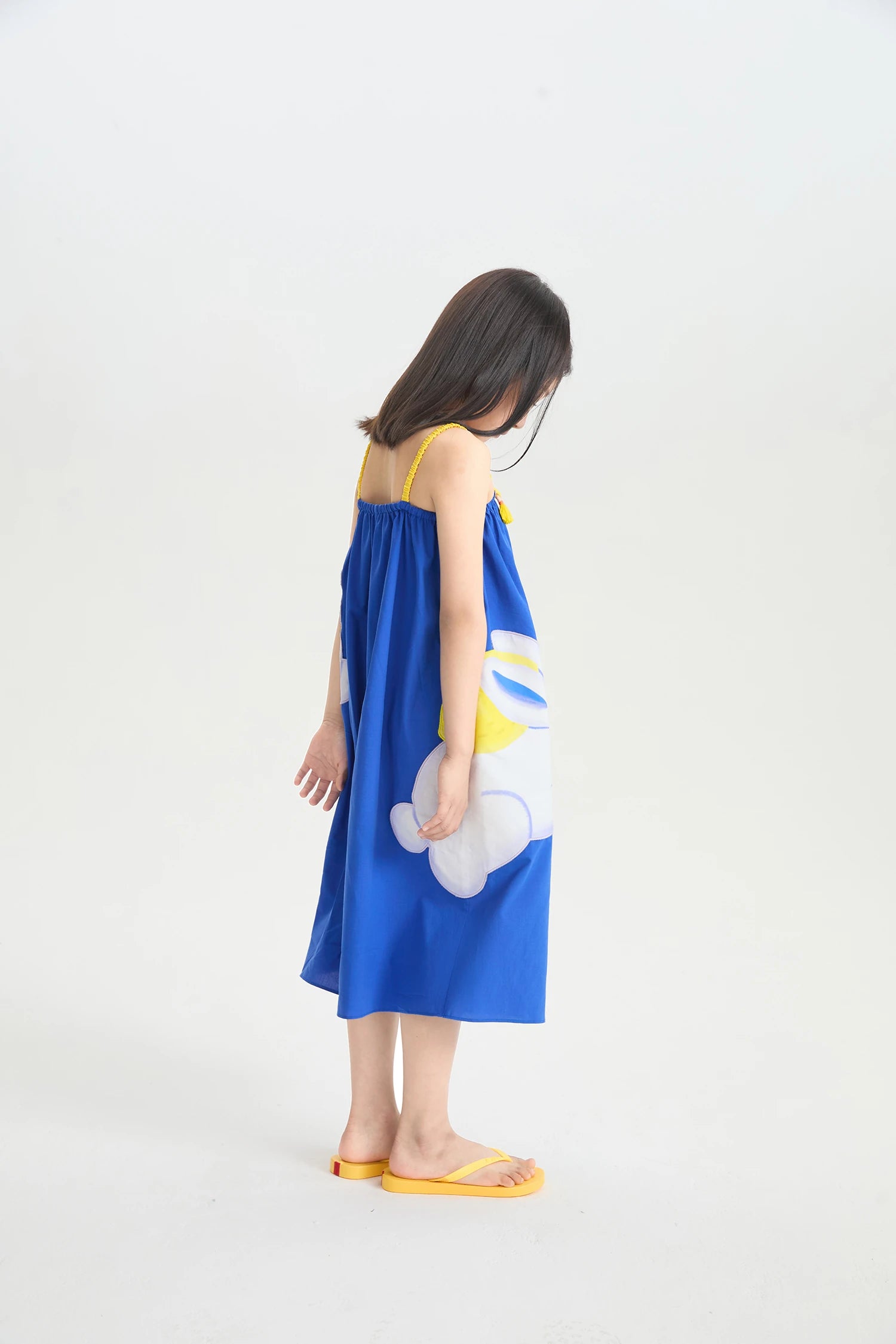 Blue Bunny and Lemon Embroidered Romper by Poco Blush, image 10