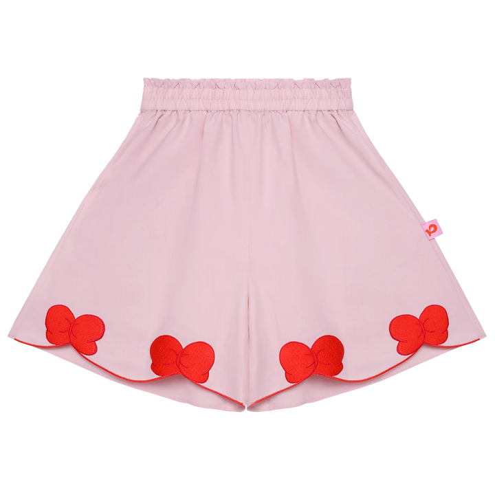 Big Bow Embroidered Shorts